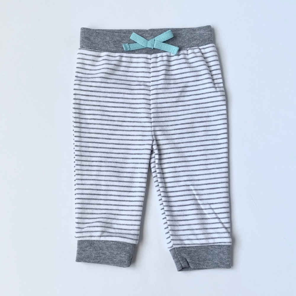NWOT Rene Rofe Gray & White Striped Baby Joggers